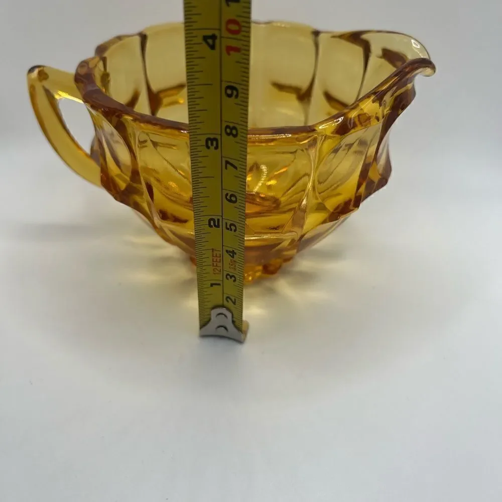 Fenton Valencia Amber Creamer Glass Vintage Glass